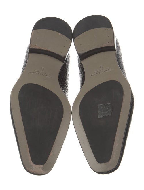 Manolo Blahnik Crocodile Tassel Accents Loafers