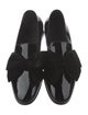 Manolo Blahnik Patent Leather Bow Accents Loafers
