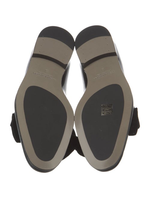 Manolo Blahnik Patent Leather Bow Accents Loafers