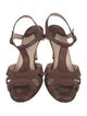 Manolo Blahnik Leather T-Strap Sandals