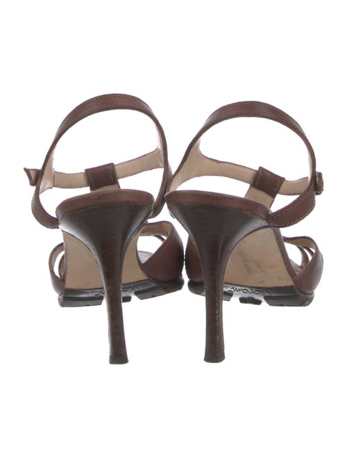 Manolo Blahnik Leather T-Strap Sandals