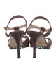Manolo Blahnik Leather T-Strap Sandals