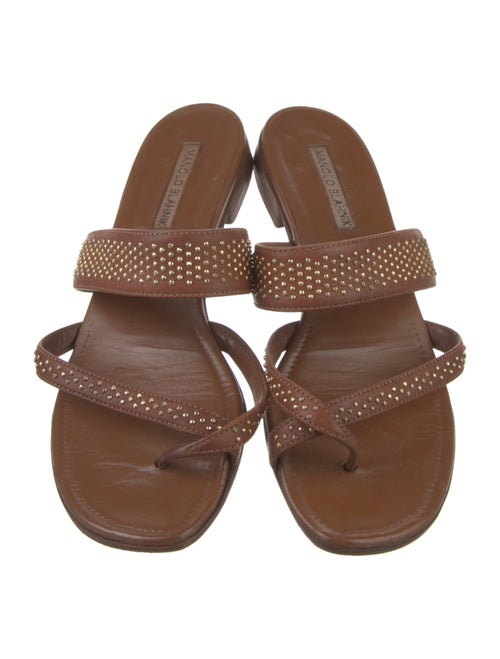 Manolo Blahnik Leather Slides