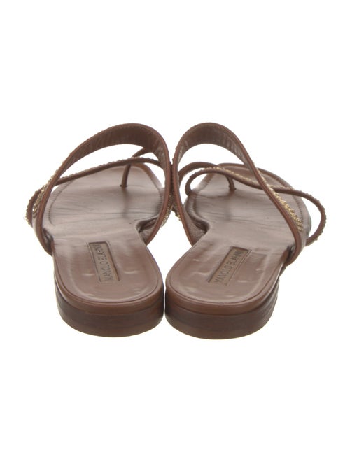 Manolo Blahnik Leather Slides