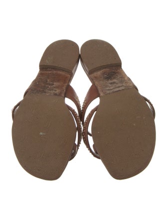 Manolo Blahnik Leather Slides