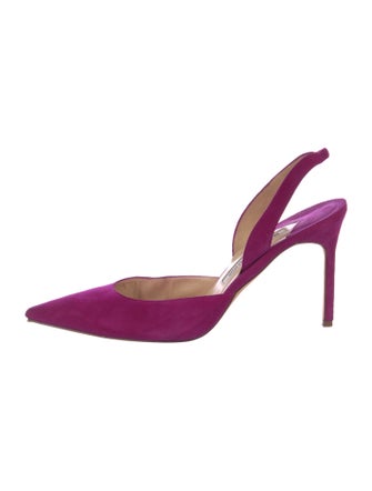 Manolo Blahnik Suede Slingback Pumps