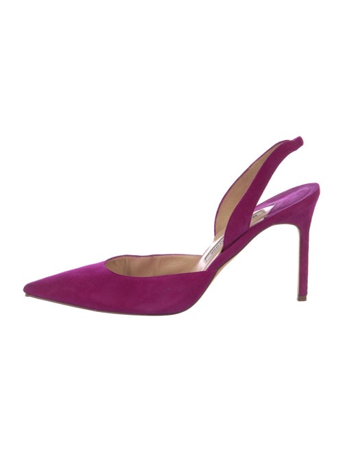 Manolo Blahnik Suede Slingback Pumps