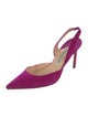 Manolo Blahnik Suede Slingback Pumps
