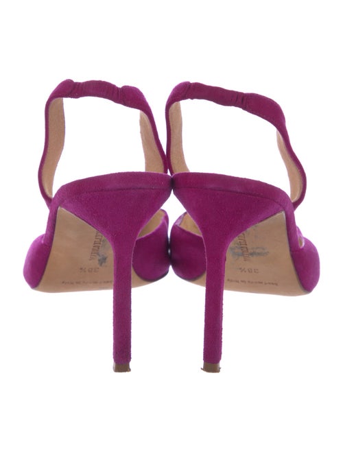 Manolo Blahnik Suede Slingback Pumps