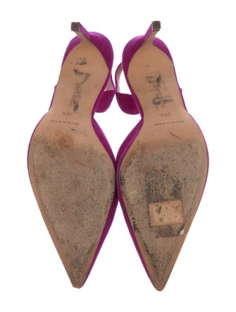 Manolo Blahnik Suede Slingback Pumps