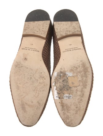 Manolo Blahnik Pitakara Straw Slippers