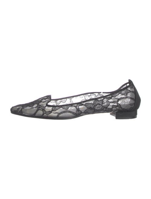 Manolo Blahnik Lace Lace Pattern Flats