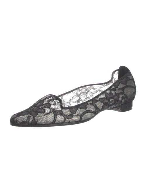 Manolo Blahnik Lace Lace Pattern Flats