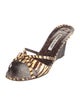 Manolo Blahnik Snakeskin Animal Print Espadrilles