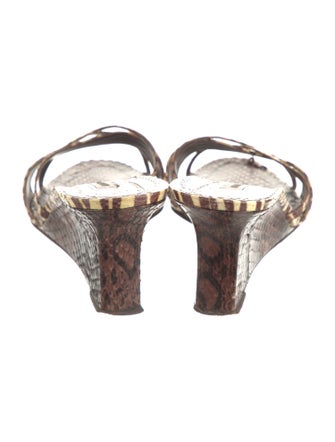 Manolo Blahnik Snakeskin Animal Print Espadrilles