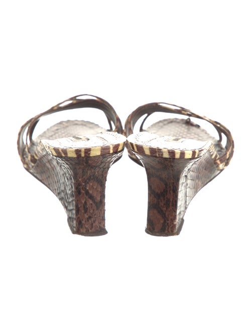 Manolo Blahnik Snakeskin Animal Print Espadrilles