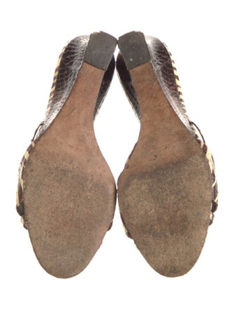 Manolo Blahnik Snakeskin Animal Print Espadrilles