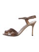Manolo Blahnik Snakeskin Animal Print Sandals