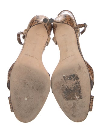Manolo Blahnik Snakeskin Animal Print Sandals