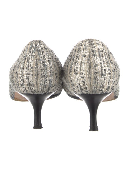 Manolo Blahnik Tweed Tweed Pattern Pumps