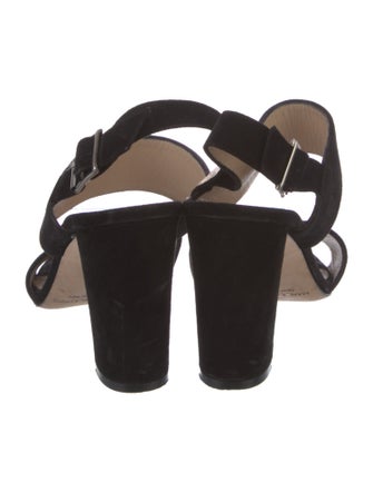 Manolo Blahnik Suede Slingback Sandals