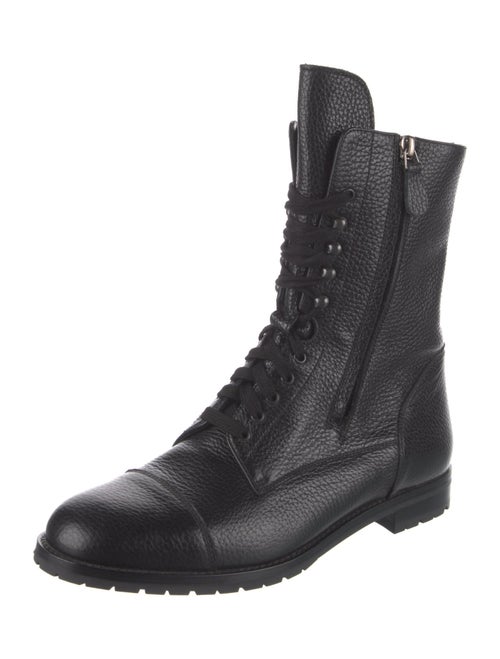 Manolo Blahnik Leather Combat Boots