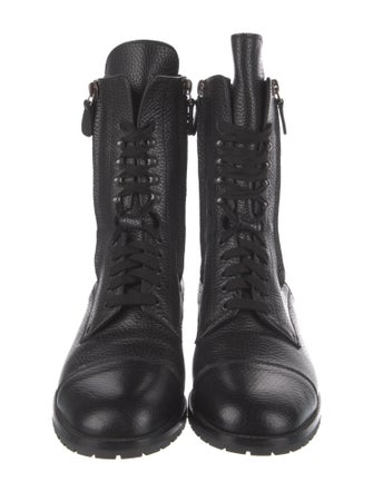 Manolo Blahnik Leather Combat Boots