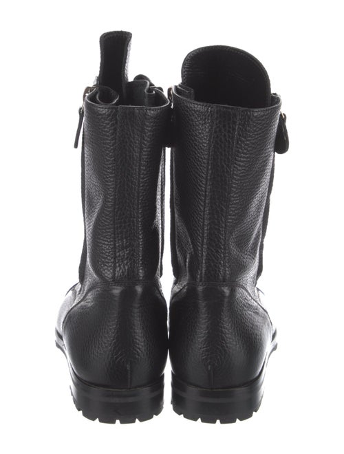 Manolo Blahnik Leather Combat Boots