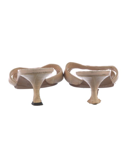 Manolo Blahnik Alligator Slides