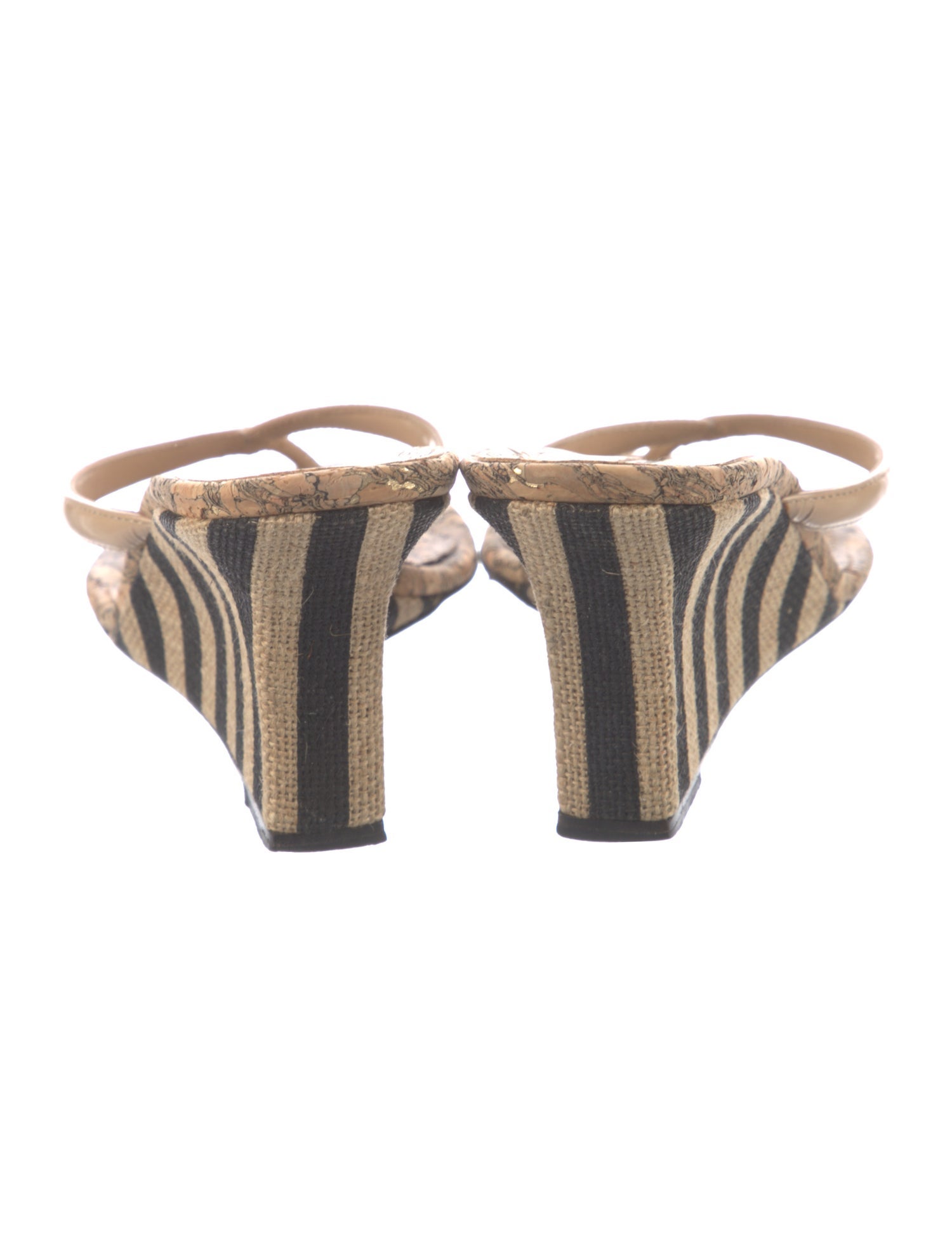 Manolo Blahnik Patent Leather Printed Slides