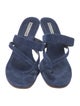 Manolo Blahnik Suede Slides