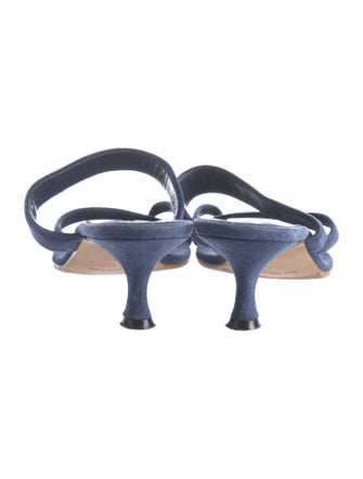 Manolo Blahnik Suede Slides