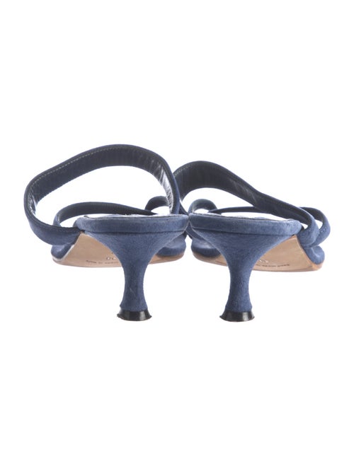 Manolo Blahnik Suede Slides