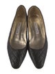 Manolo Blahnik Quilted Pattern Leather Flats