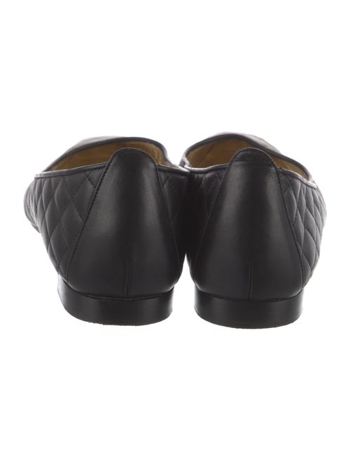 Manolo Blahnik Quilted Pattern Leather Flats