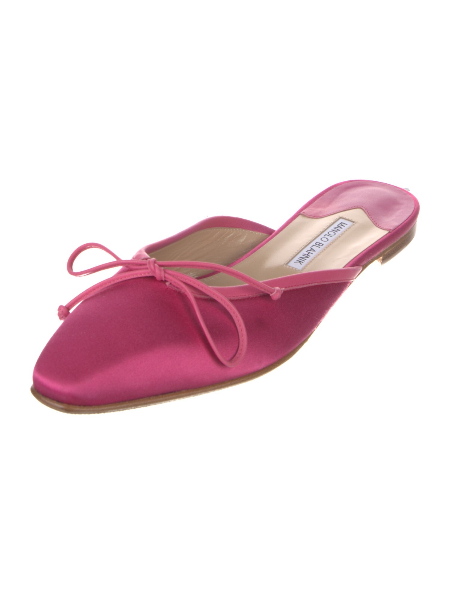 Manolo Blahnik Satin Crystal Embellishments Mules