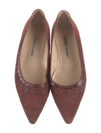 Manolo Blahnik Suede Flats
