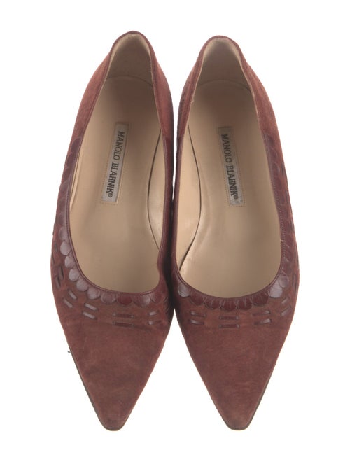 Manolo Blahnik Suede Flats