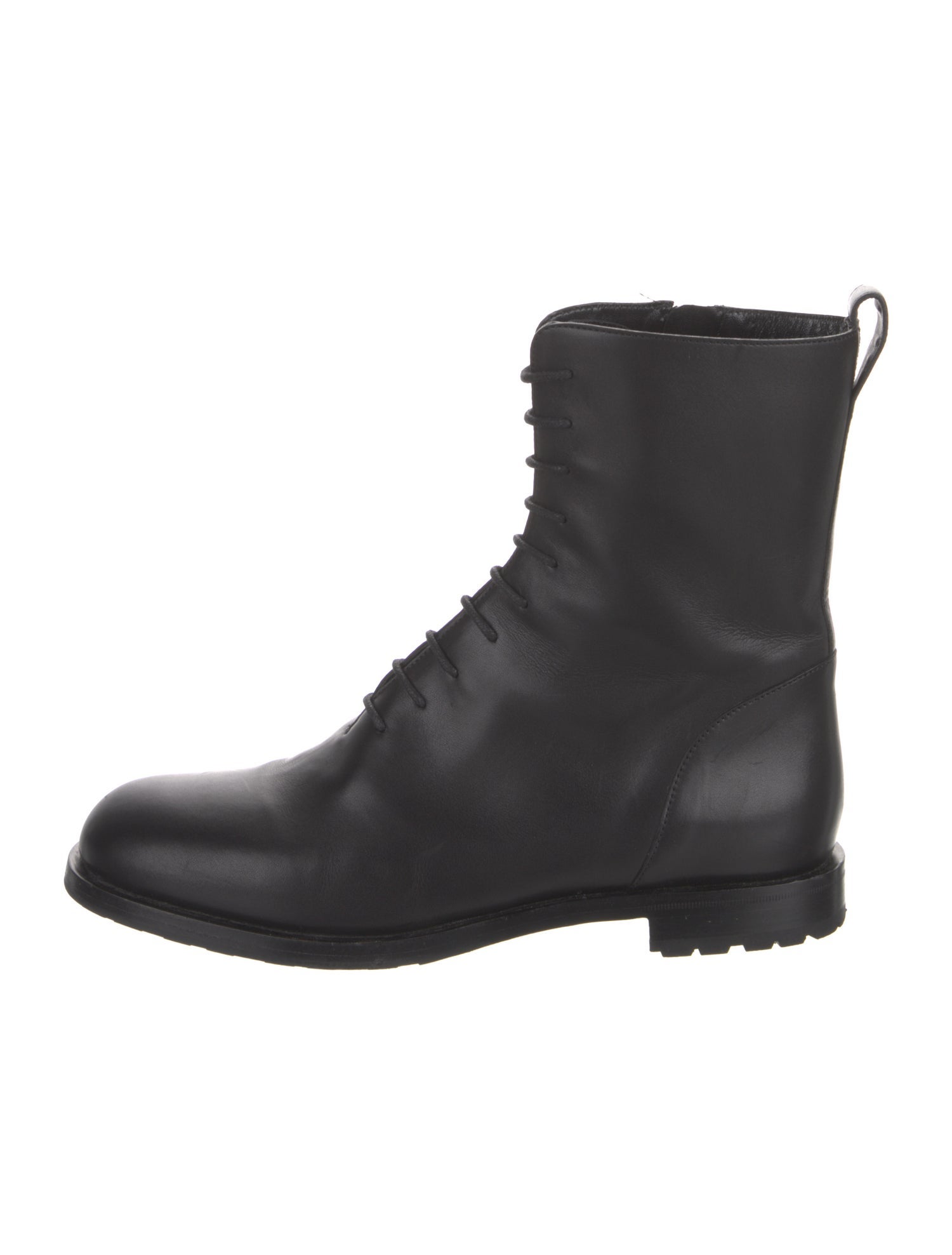Manolo Blahnik Leather Combat Boots