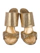 Manolo Blahnik Snakeskin Animal Print Slides