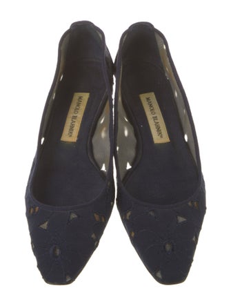 Manolo Blahnik Mesh Accents Flats