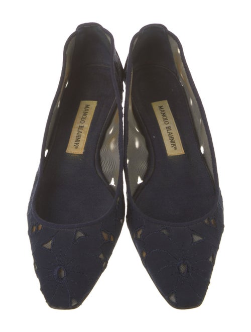 Manolo Blahnik Mesh Accents Flats