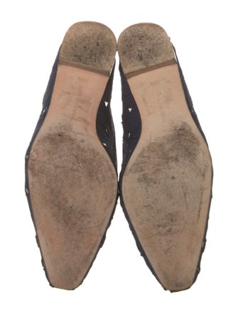 Manolo Blahnik Mesh Accents Flats
