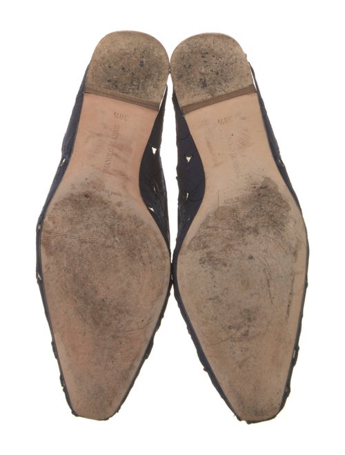 Manolo Blahnik Mesh Accents Flats