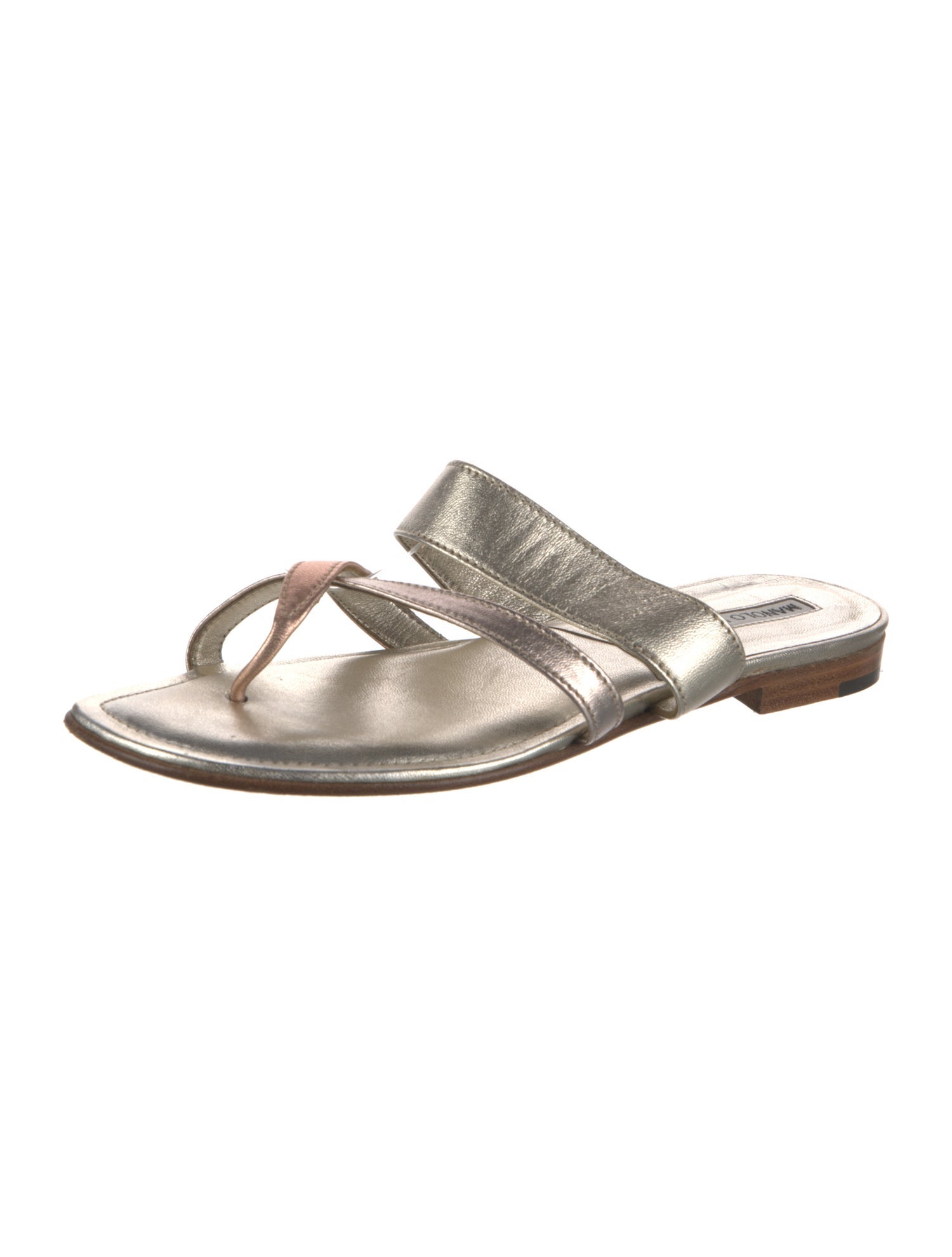 Manolo Blahnik Leather Slides