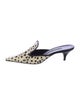Manolo Blahnik Ponyhair Polka Dot Print Mules
