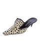Manolo Blahnik Ponyhair Polka Dot Print Mules