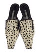 Manolo Blahnik Ponyhair Polka Dot Print Mules