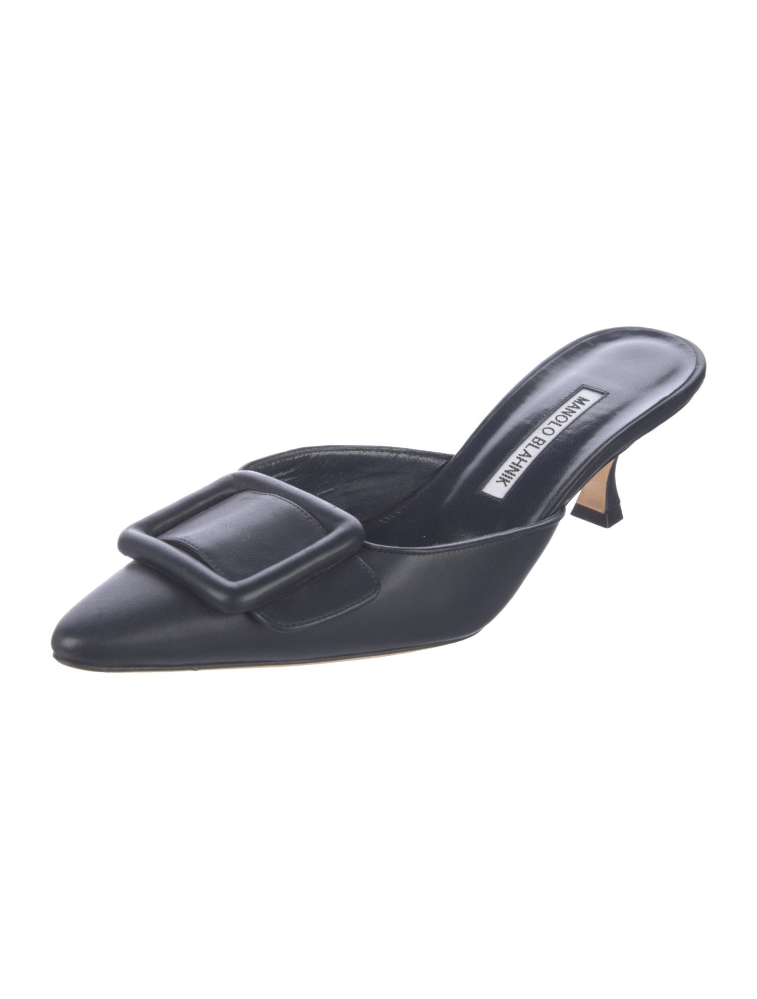 Manolo Blahnik Leather Mules