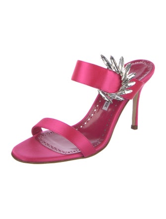 Manolo Blahnik Patent Leather Slides